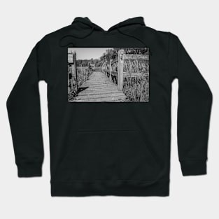 Wooden bridge in rural Norfolk Hoodie